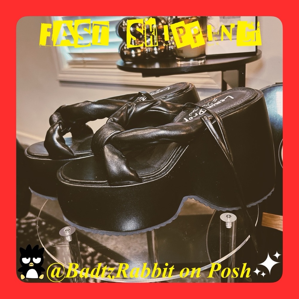 Dolls Kill Puffy Platforms with calf ties | SIZE 10